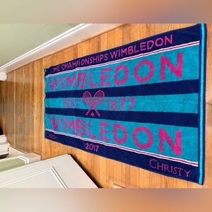 Christy Wimbledon Tennis Club Towel - Blue and Purple